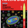 Nataraj Neon Round Wax Cryons 8clr